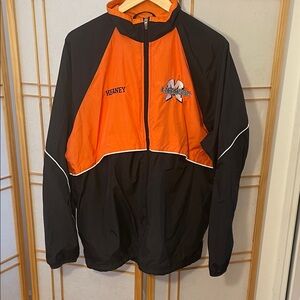 Charles River Apparel Black and Orange Windbreaker